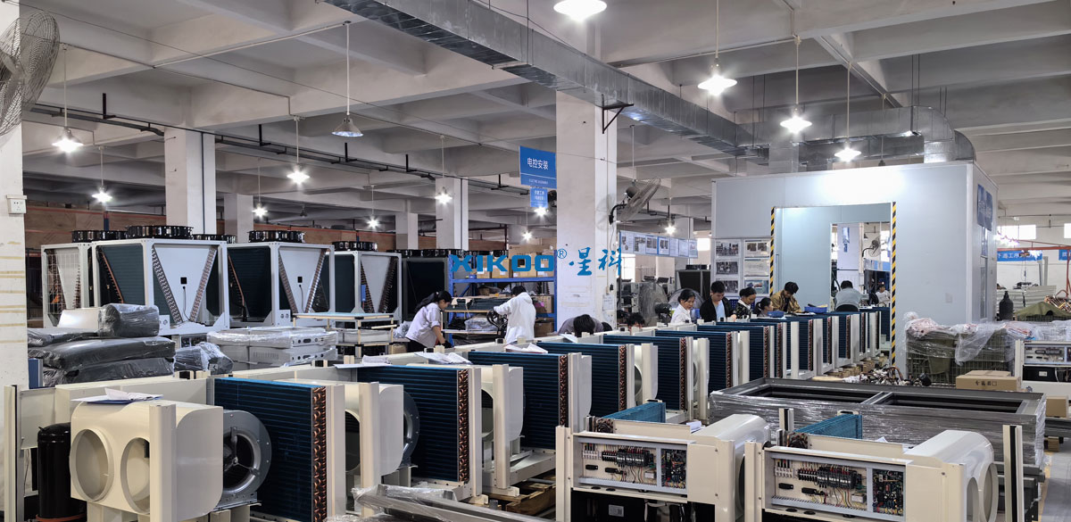 蒸發(fā)冷省電空調(diào)-環(huán)?？照{(diào)廠家生產(chǎn)車(chē)間