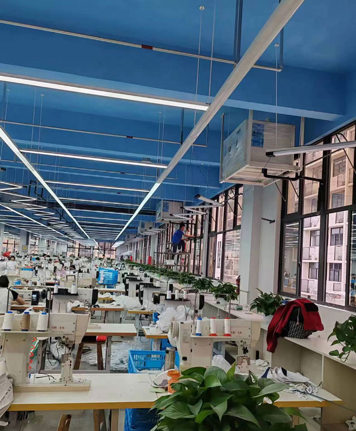 服裝工廠車間空調安裝蒸發冷省電空調-臥式射流機