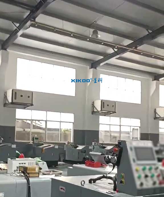 精密加工中心整體制冷降溫，應用蒸發冷省電空調- 臥式射流機組